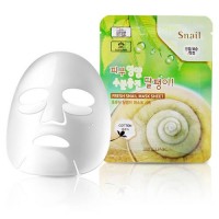 3W Clinic Тканевая маска для лица с муцином улитки Fresh Snail Mucus Mask Sheet, 23 гр