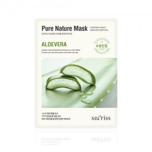 Anskin Маска для лица тканевая с алоэ Secriss Pure Nature Mask Pack Aloevera, 25 гр