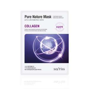 Anskin Маска для лица тканевая с коллагеном Secriss Pure Nature Mask Pack Collagen, 25 гр