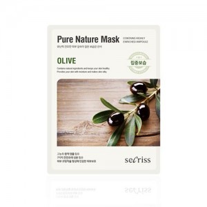 Anskin Маска для лица тканевая с оливой Secriss Pure Nature Mask Pack Olive, 25 гр
