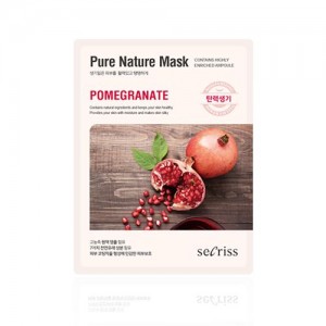 Anskin Маска для лица тканевая с гранатом Secriss Pure Nature Mask Pack Pomeganate, 25 гр