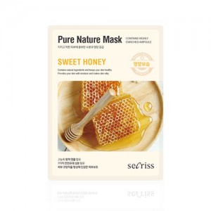 Anskin Маска для лица тканевая с медом Secriss Pure Nature Mask Pack Sweet Honey, 25 гр