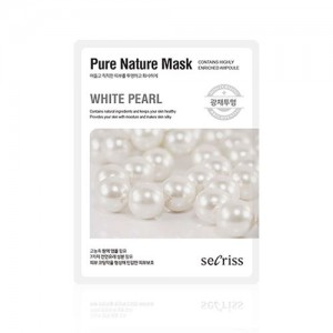 Anskin Маска для лица тканевая с жемчугом Secriss Pure Nature Mask Pack White Pearl, 25 гр