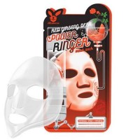 Elizavecca Тканевая маска для лица с экстрактом красного женьшеня Red Ginseng Deep Power Ringer Mask Pack, 23 гр