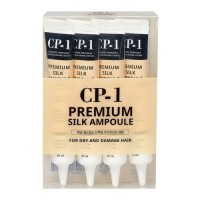 Набор несмываемых сывороток для волос с протеинами шелка Esthetic House CP-1 Premium Silk Ampoule, 4 шт * 20 мл