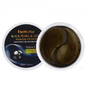 Farmstay Гидрогелевые патчи для глаз с черным жемчугом и золотом Black Pearl & Gold Hydrogel Eye Patch, 60 шт