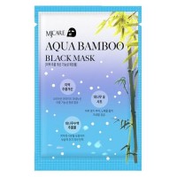 Mijin Маска тканевая для лица с черным бамбуком Aqua Bamboo Black Mask, 25 гр