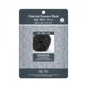 Mijin Маска тканевая с древесным углем Care Charcoal Essence Mask, 23 гр