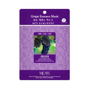 Mijin Маска тканевая с виноградом Care Grape Essence Mask, 23 гр