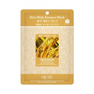 Mijin Маска тканевая с рисовыми отрубями Care Rice Bran Essence Mask, 23 гр