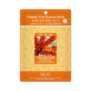 Mijin Маска тканевая с облепихой Care Vitamin Tree Essence Mask, 23 гр