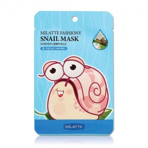 Milatte Маска для лица тканевая улиточная Fashiony Snail Mask Sheet, 21 гр