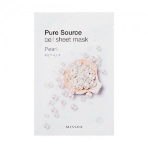 Missha Тканевая маска для лица с жемчугом Pure Source Cell Sheet Mask Pearl, 21 гр