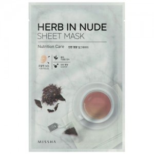 Missha Тканевая маска для лица питательная Herb In Nude Sheet Mask Nutrition Care, 23 гр