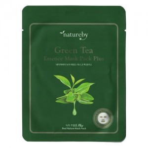Natureby Питательная маска с экстрактом зеленого чая Green Tea Essence Mask Sheet Plus, 23 гр