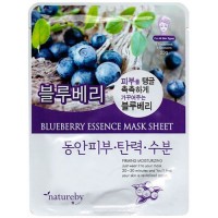 Natureby Питательная маска с экстрактом голубики Blueberry Essence Mask Sheet, 23 гр