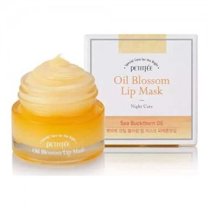Petitfee Маска для губ с витамином Е и маслом облепихи Oil Blossom Lip Mask (Sea Buckthorn Oil), 15 мл
