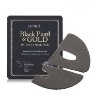 Petitfee Гидрогелевая маска для лица с черным жемчугом и золотом Black Pearl & Gold Mask Pack, 30 гр