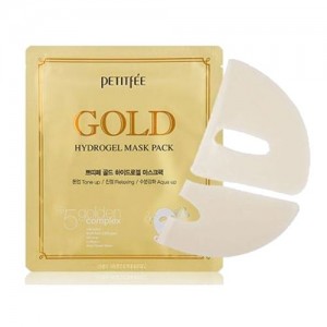 Petitfee Гидрогелевая маска для лица с золотом Gold Hydrogel Mask Pack, 30 гр