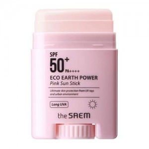 Стик солнцезащитный The Saem Eco Earth Power Pink Sun Stick, 16 гр
